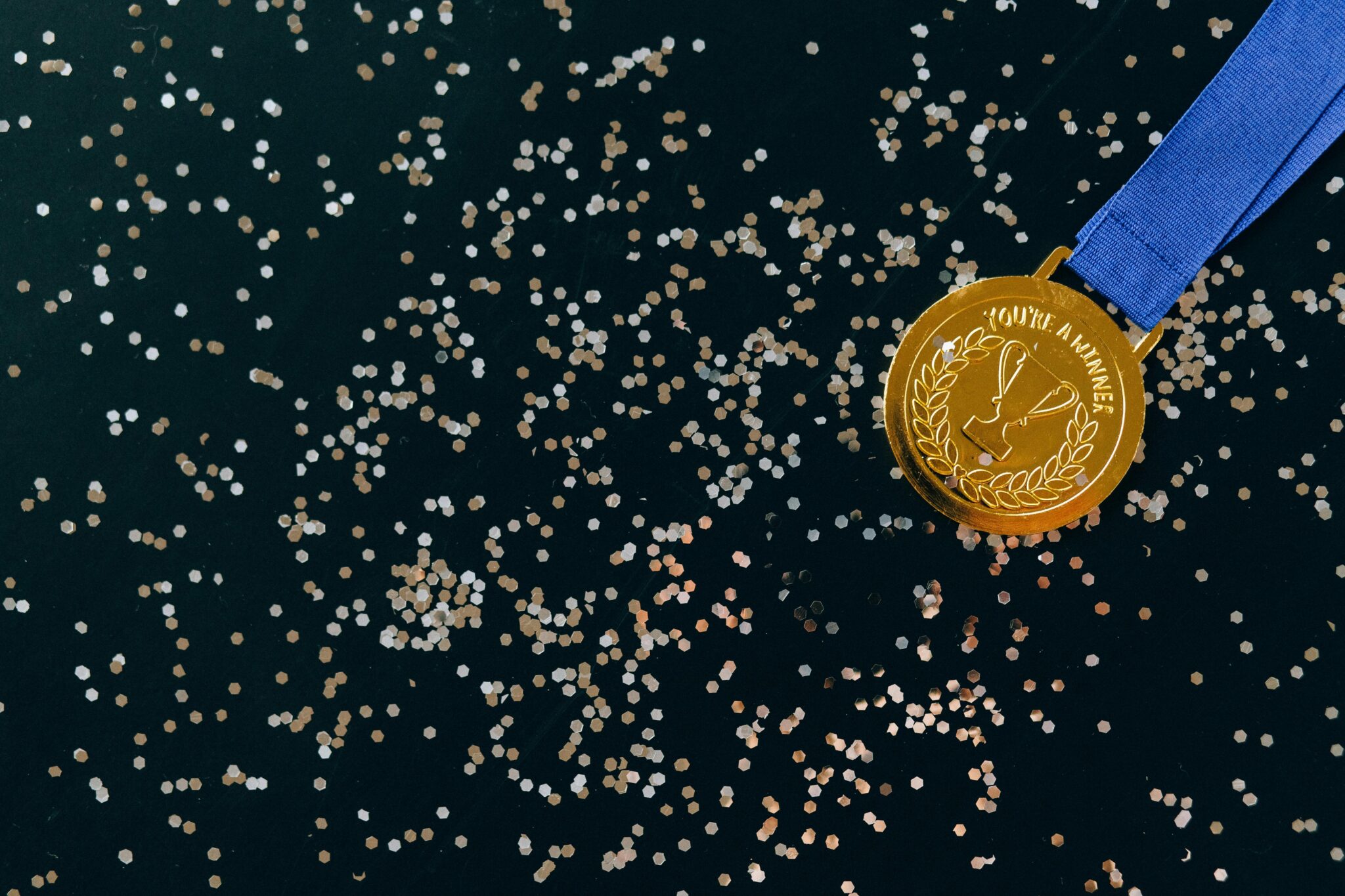 Gold award medal